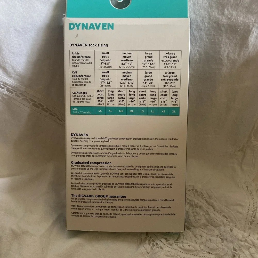 Sigvaris Dynaven 961 Cushioned Socks - 15-20 mmHg White LL